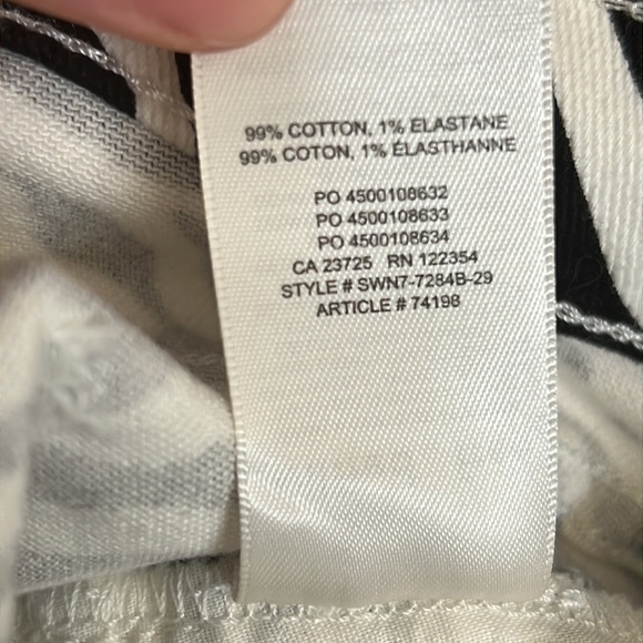 Aritzia Wilfred Free TANIT Zebra Black White Print Denim Mini Skirt SZ 4 - Picture 7 of 7